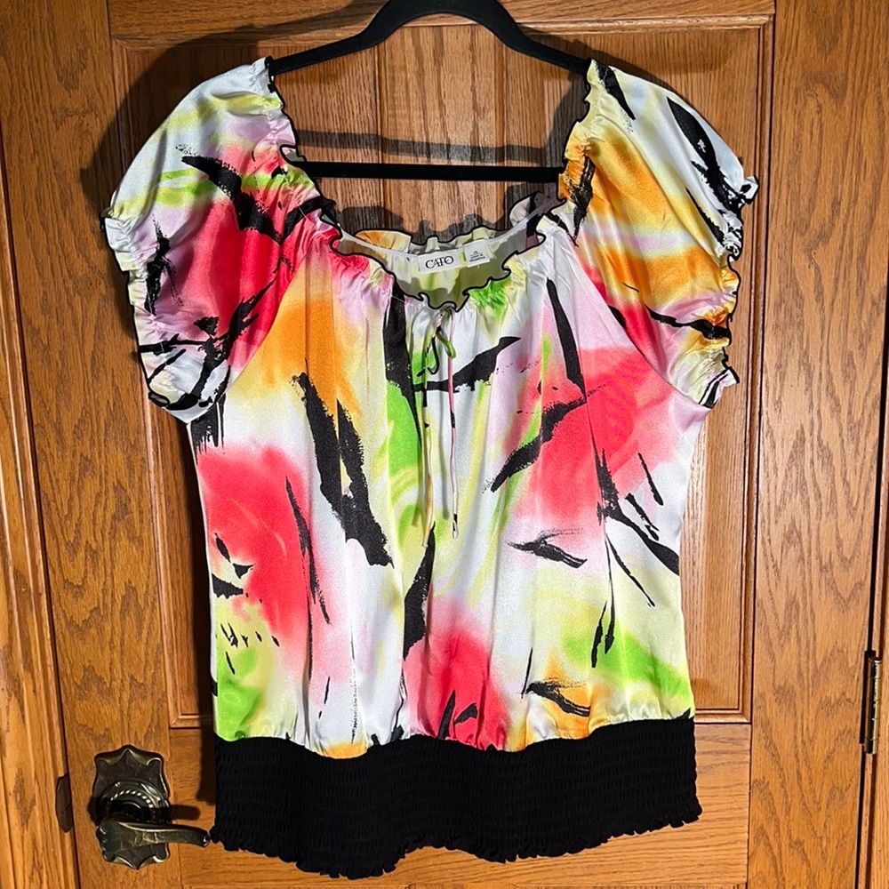 Beautiful colorful silky feel fabric